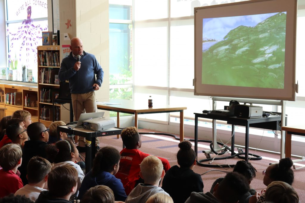 Underwater Photographer and Author Visited Copper Beech Elementary