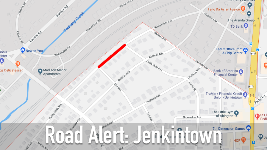 Road Alert Runnymede Ave Closed to Fix Gas Leak Glenside Local