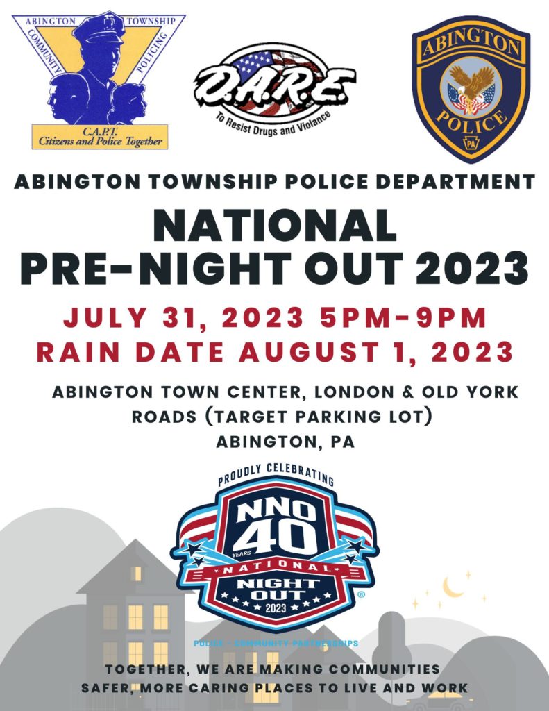 Abington’s National PreNight Out still seeking vendors & community