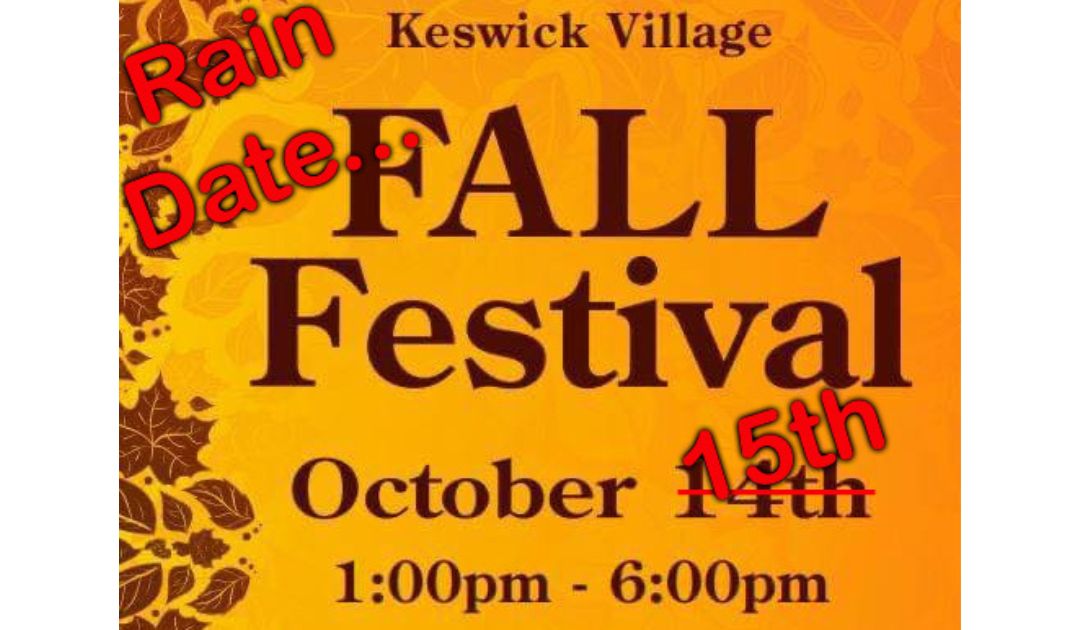Keswick Village Fall Festival in Glenside postponed to Sunday