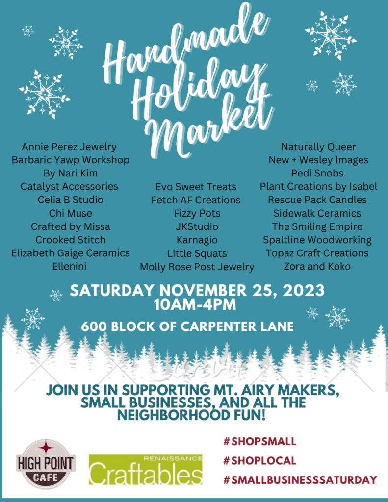 Mt. Airy Village to host Handmade Holiday Market with 25+ local ...