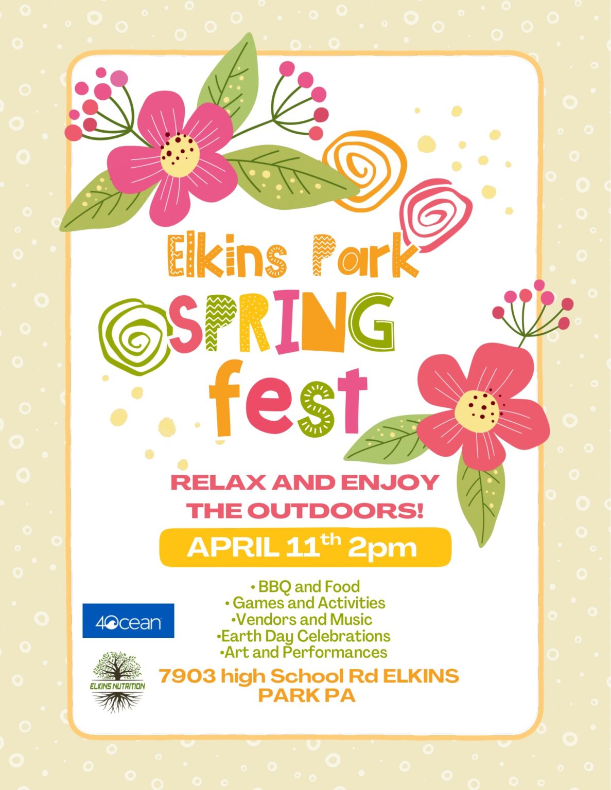 Spring Local Event Elkins Park Spring Festival set for April 11 - Glenside Local